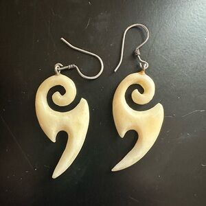 Bone hook earrings